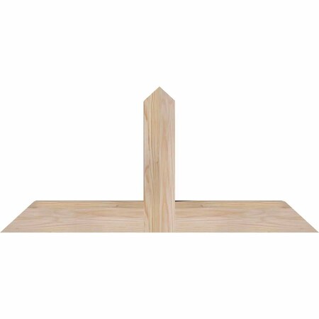 Ekena Millwork Portland Smooth Timber Gable Bracket, Douglas Fir, 36"W x 16"H x 3 1/2"D x 3 1/2"F, 11/12 Pitch GBW036X16X0404POR00SDF
